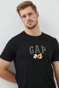 Ανδρικά Μπλουζάκια Βαμβακερό μπλουζάκι GAP Mickey Mouse μαύρο -Gap Κατάστημα unnamed file 1039