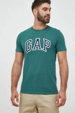 Ανδρικά Μπλουζάκια Βαμβακερό μπλουζάκι GAP πράσινο