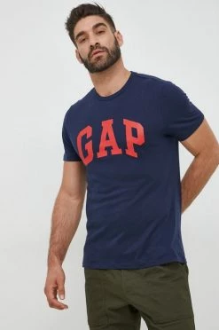 Ανδρικά Μπλουζάκια Βαμβακερό μπλουζάκι GAP ναυτικό μπλε