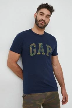 Ανδρικά Μπλουζάκια Βαμβακερό μπλουζάκι GAP ναυτικό μπλε