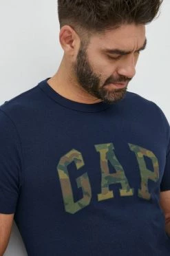 Ανδρικά Μπλουζάκια Βαμβακερό μπλουζάκι GAP ναυτικό μπλε -Gap Κατάστημα unnamed file 1125