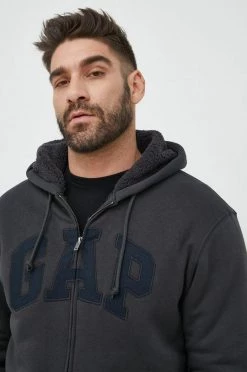 Ανδρικά Με φερμουάρ Μπλούζα GAP μαύρο, με κουκούλα -Gap Κατάστημα unnamed file 117