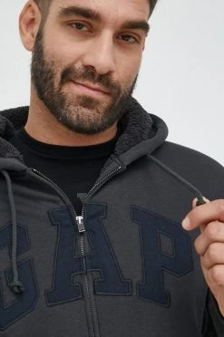 Ανδρικά Με φερμουάρ Μπλούζα GAP μαύρο, με κουκούλα -Gap Κατάστημα unnamed file 118