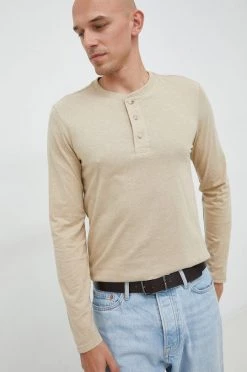 Ανδρικά Μακρυμάνικα Longsleeve GAP μπεζ