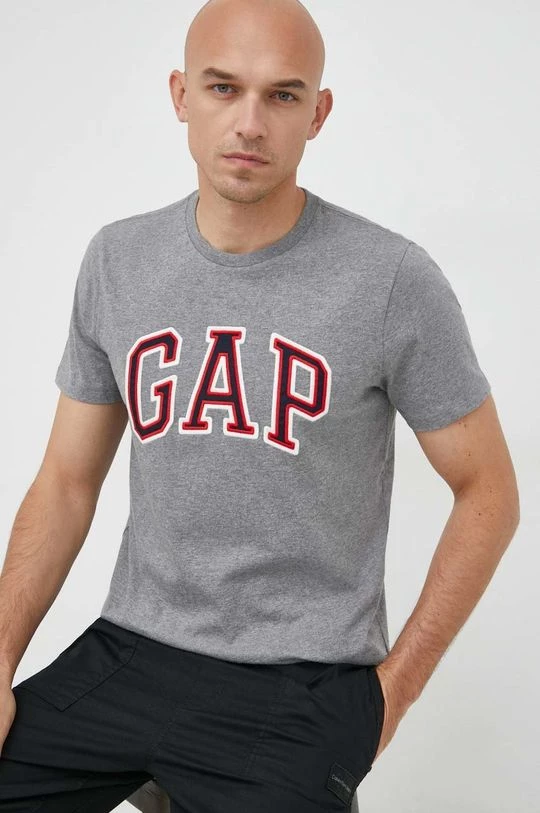 Ανδρικά Μπλουζάκια Βαμβακερό μπλουζάκι GAP γκρι 6 Ανδρικά Μπλουζάκια Βαμβακερό μπλουζάκι GAP γκρι - Image 4