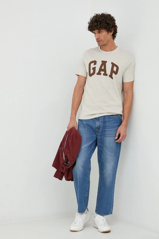 Ανδρικά Μπλουζάκια Βαμβακερό μπλουζάκι GAP γκρι 4 Ανδρικά Μπλουζάκια Βαμβακερό μπλουζάκι GAP γκρι - Image 2