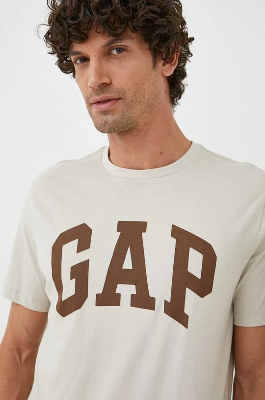 Ανδρικά Μπλουζάκια Βαμβακερό μπλουζάκι GAP γκρι 6 Ανδρικά Μπλουζάκια Βαμβακερό μπλουζάκι GAP γκρι - Image 4