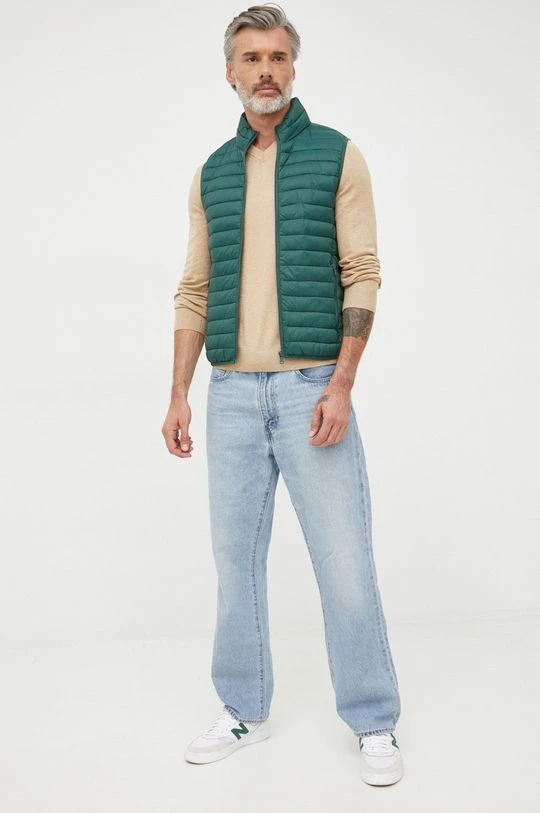 Ανδρικά Χωρίς φερμουάρ Βαμβακερό πουλόβερ GAP χρώμα: μπεζ, 4 Ανδρικά Χωρίς φερμουάρ Βαμβακερό πουλόβερ GAP χρώμα: μπεζ, - Image 2