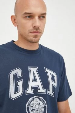 Ανδρικά Μπλουζάκια Βαμβακερό μπλουζάκι GAP ναυτικό μπλε -Gap Κατάστημα unnamed file 1353