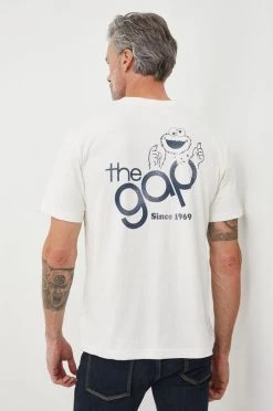 Ανδρικά Μπλουζάκια Βαμβακερό μπλουζάκι GAP μπεζ