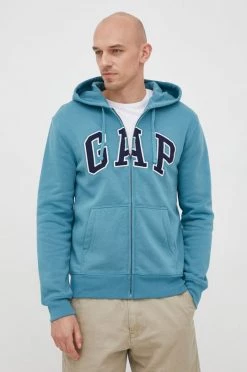 Ανδρικά Με φερμουάρ Μπλούζα GAP τιρκουάζ,