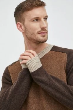 Ανδρικά Χωρίς φερμουάρ Πουλόβερ με προσθήκη μαλλιού GAP χρώμα: καφέ, -Gap Κατάστημα unnamed file 149