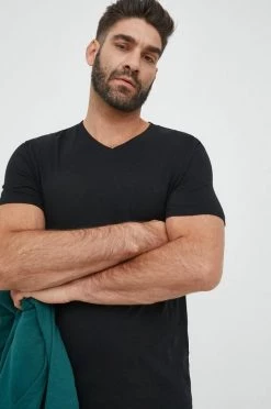 Ανδρικά Μπλουζάκια Βαμβακερό μπλουζάκι GAP μαύρο