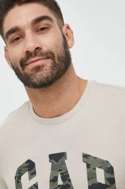 Ανδρικά Μπλουζάκια Βαμβακερό μπλουζάκι GAP μπεζ -Gap Κατάστημα unnamed file 1564