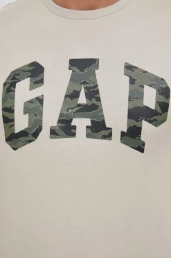 Ανδρικά Μπλουζάκια Βαμβακερό μπλουζάκι GAP μπεζ -Gap Κατάστημα unnamed file 1565