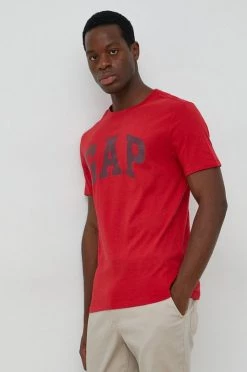 Ανδρικά Μπλουζάκια Βαμβακερό μπλουζάκι GAP κόκκινο -Gap Κατάστημα unnamed file 1617
