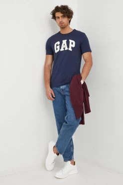 Ανδρικά Μπλουζάκια Βαμβακερό μπλουζάκι GAP ναυτικό μπλε -Gap Κατάστημα unnamed file 1690