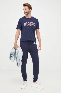 Ανδρικά Μπλουζάκια Βαμβακερό μπλουζάκι GAP ναυτικό μπλε