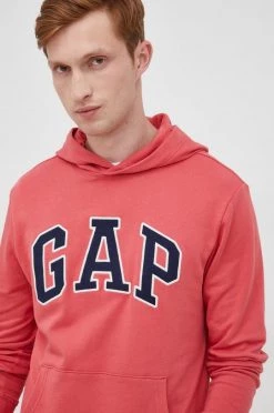 Ανδρικά Χωρίς φερμουάρ Βαμβακερή μπλούζα GAP κόκκινο, -Gap Κατάστημα unnamed file 1787