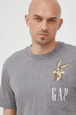 Ανδρικά Μπλουζάκια Βαμβακερό μπλουζάκι GAP γκρι -Gap Κατάστημα unnamed file 1797