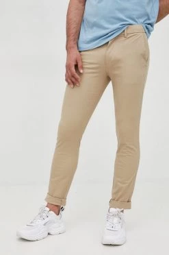 Ανδρικά Υφασμάτινα Παντελόνι GAP χρώμα: μπεζ