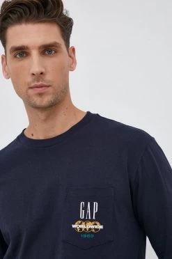 Ανδρικά Μακρυμάνικα Βαμβακερό πουκάμισο με μακριά μανίκια GAP χρώμα: ναυτικό μπλε -Gap Κατάστημα unnamed file 1906