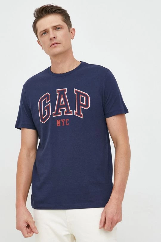 Ανδρικά Μπλουζάκια Βαμβακερό μπλουζάκι GAP ναυτικό μπλε 3 Ανδρικά Μπλουζάκια Βαμβακερό μπλουζάκι GAP ναυτικό μπλε