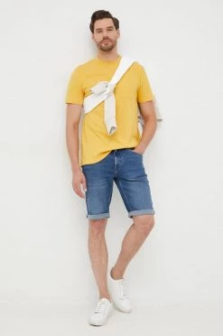 Ανδρικά Μπλουζάκια Βαμβακερό μπλουζάκι GAP κίτρινο