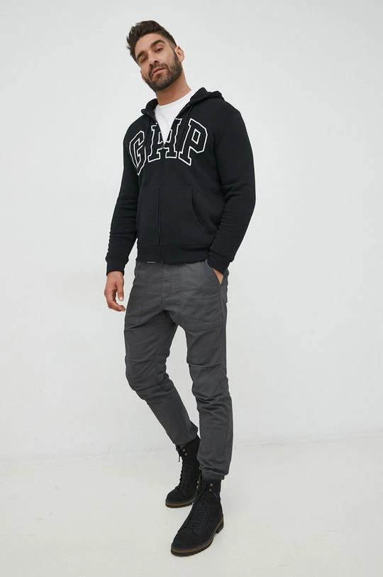 Ανδρικά Με φερμουάρ Μπλούζα GAP μαύρο, με κουκούλα 4 Ανδρικά Με φερμουάρ Μπλούζα GAP μαύρο, με κουκούλα - Image 2