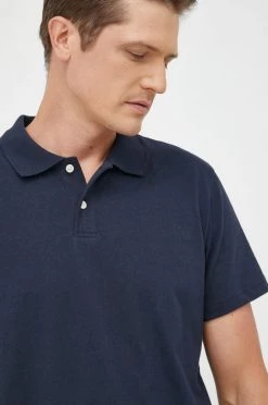 Ανδρικά Πόλο μπλουζάκια Βαμβακερό μπλουζάκι πόλο GAP ναυτικό μπλε