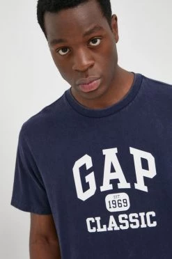 Ανδρικά Μπλουζάκια Βαμβακερό μπλουζάκι GAP ναυτικό μπλε -Gap Κατάστημα unnamed file 2032