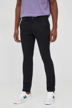 Ανδρικά Υφασμάτινα Παντελόνι GAP χρώμα: μαύρο