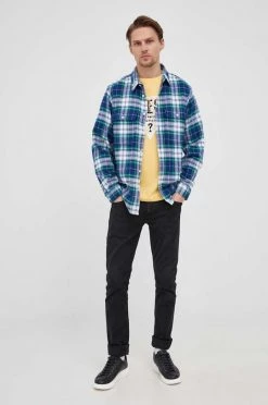 Ανδρικά Πουκάμισα Βαμβακερό πουκάμισο GAP χρώμα: ναυτικό μπλε, -Gap Κατάστημα unnamed file 2095