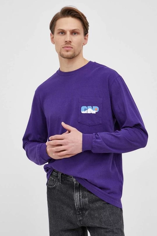 Ανδρικά Μακρυμάνικα Βαμβακερό πουκάμισο με μακριά μανίκια GAP μοβ 4 Ανδρικά Μακρυμάνικα Βαμβακερό πουκάμισο με μακριά μανίκια GAP μοβ - Image 2