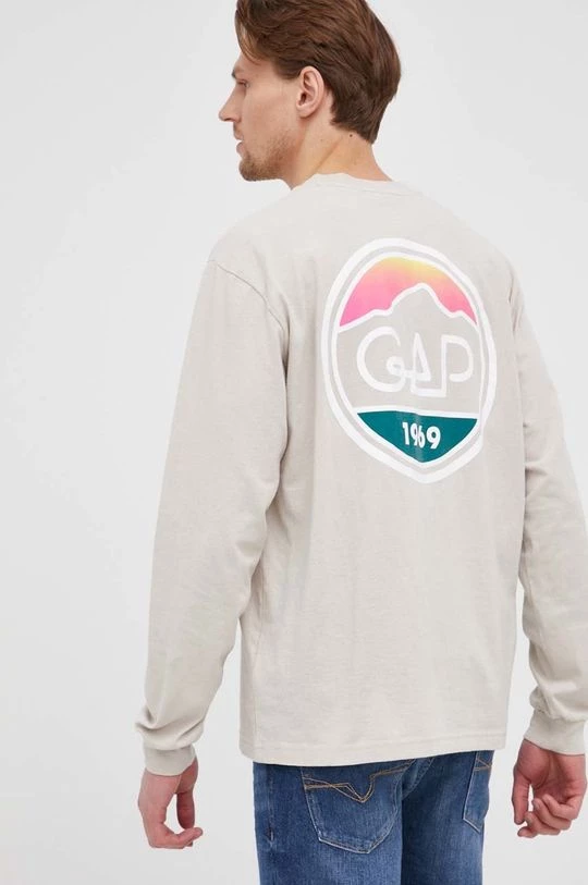 Ανδρικά Μακρυμάνικα Βαμβακερό πουκάμισο με μακριά μανίκια GAP μπεζ 3 Ανδρικά Μακρυμάνικα Βαμβακερό πουκάμισο με μακριά μανίκια GAP μπεζ