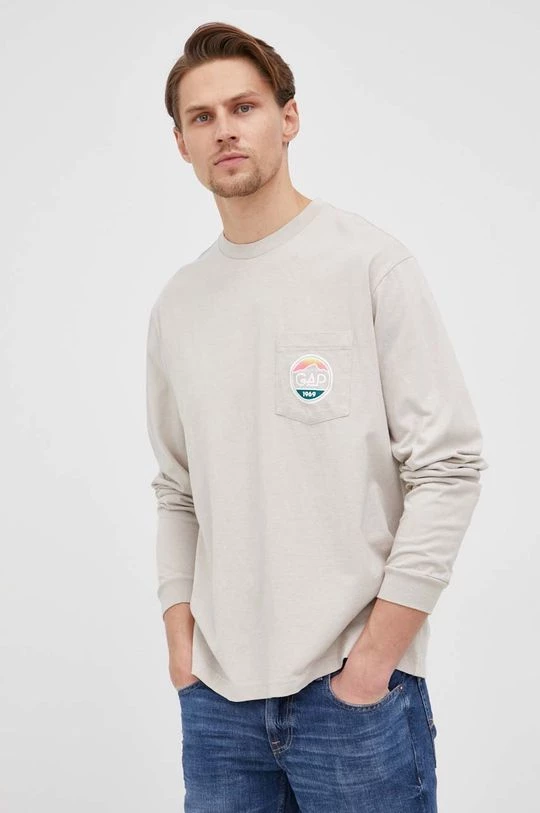 Ανδρικά Μακρυμάνικα Βαμβακερό πουκάμισο με μακριά μανίκια GAP μπεζ 5 Ανδρικά Μακρυμάνικα Βαμβακερό πουκάμισο με μακριά μανίκια GAP μπεζ - Image 3