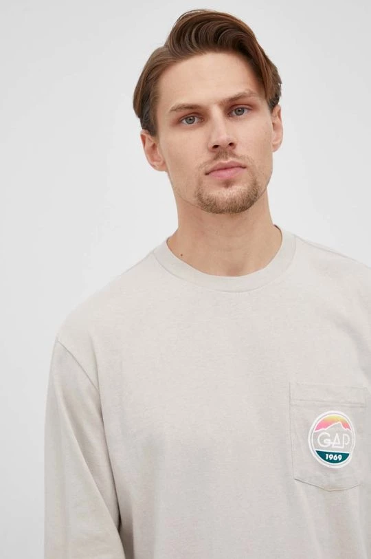 Ανδρικά Μακρυμάνικα Βαμβακερό πουκάμισο με μακριά μανίκια GAP μπεζ 7 Ανδρικά Μακρυμάνικα Βαμβακερό πουκάμισο με μακριά μανίκια GAP μπεζ - Image 5