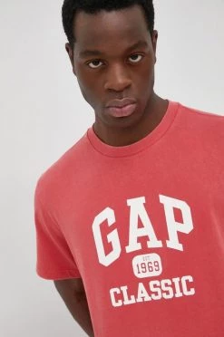 Ανδρικά Μπλουζάκια Βαμβακερό μπλουζάκι GAP κόκκινο -Gap Κατάστημα unnamed file 2274