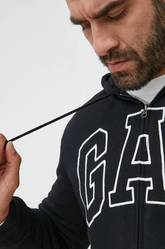 Ανδρικά Με φερμουάρ Μπλούζα GAP μαύρο, με κουκούλα 7 Ανδρικά Με φερμουάρ Μπλούζα GAP μαύρο, με κουκούλα - Image 5
