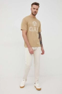 Ανδρικά Μπλουζάκια Βαμβακερό μπλουζάκι GAP πράσινο