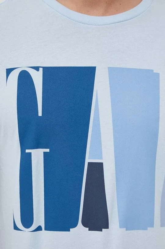 Ανδρικά Μπλουζάκια Βαμβακερό μπλουζάκι GAP ανοιχτό μπλε 7 Ανδρικά Μπλουζάκια Βαμβακερό μπλουζάκι GAP ανοιχτό μπλε - Image 5