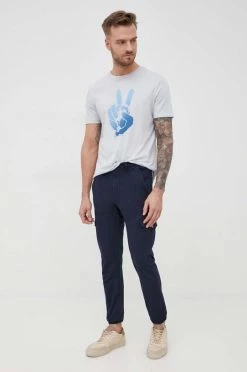 Ανδρικά Μπλουζάκια Βαμβακερό μπλουζάκι GAP γκρι