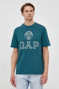 Ανδρικά Μπλουζάκια Βαμβακερό μπλουζάκι GAP πράσινο