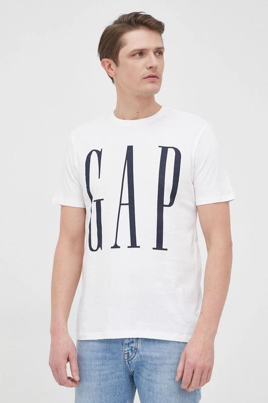 Ανδρικά Μπλουζάκια Βαμβακερό μπλουζάκι GAP άσπρο 4 Ανδρικά Μπλουζάκια Βαμβακερό μπλουζάκι GAP άσπρο - Image 2