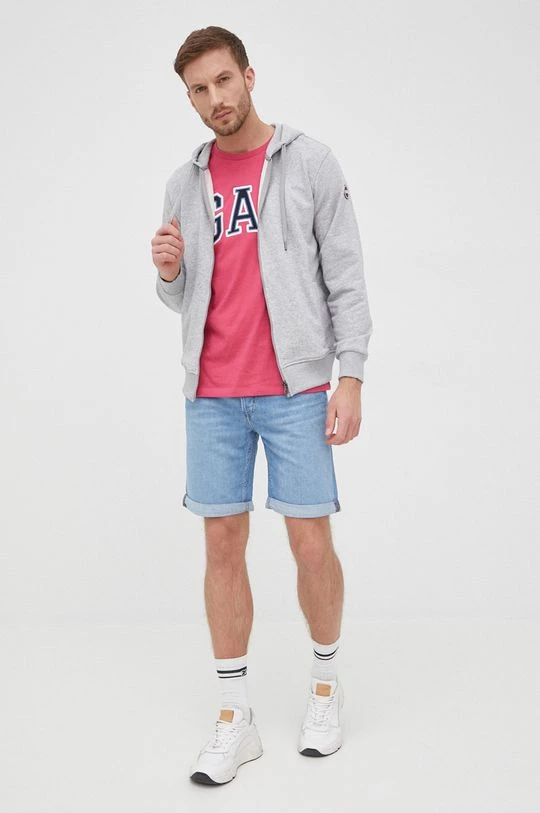 Ανδρικά Μπλουζάκια Βαμβακερό μπλουζάκι GAP ροζ 4 Ανδρικά Μπλουζάκια Βαμβακερό μπλουζάκι GAP ροζ - Image 2