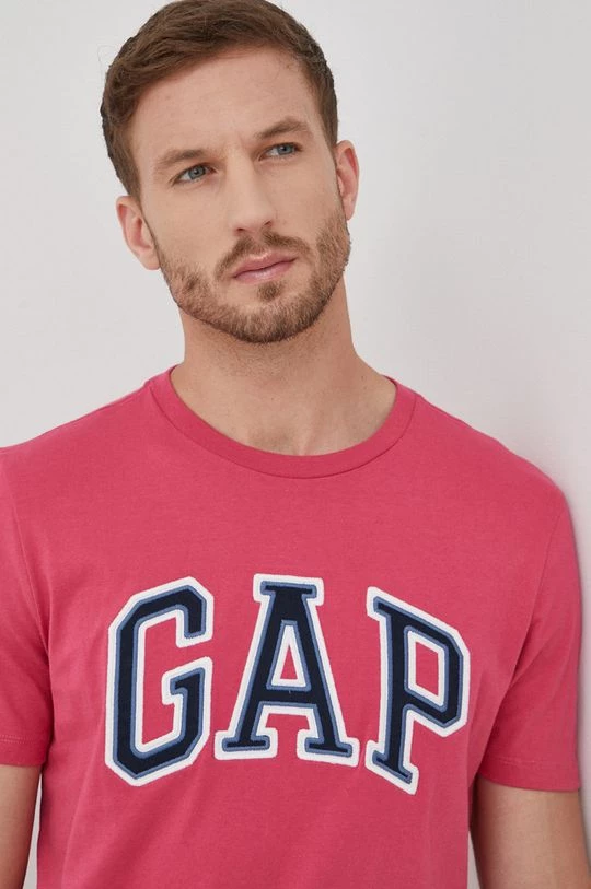 Ανδρικά Μπλουζάκια Βαμβακερό μπλουζάκι GAP ροζ 6 Ανδρικά Μπλουζάκια Βαμβακερό μπλουζάκι GAP ροζ - Image 4