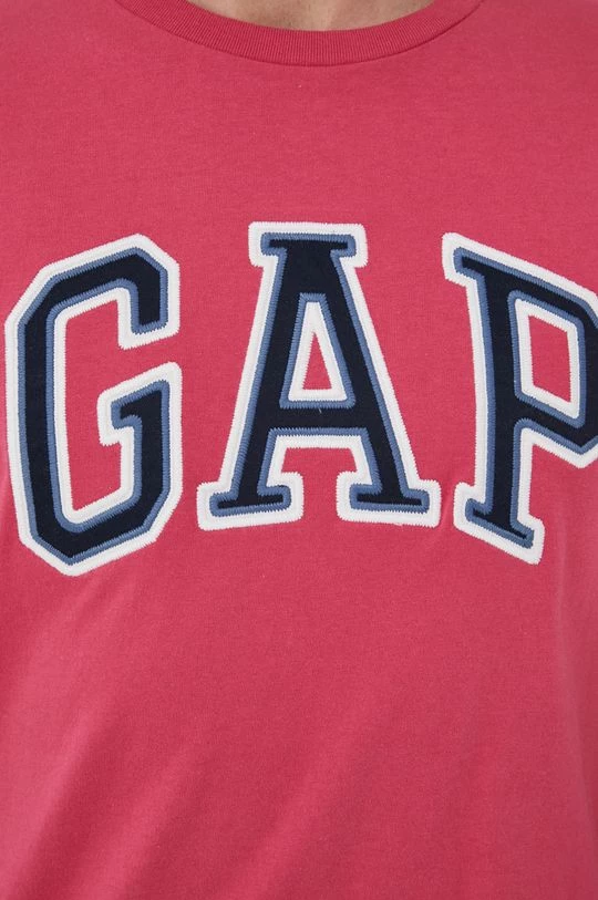 Ανδρικά Μπλουζάκια Βαμβακερό μπλουζάκι GAP ροζ 7 Ανδρικά Μπλουζάκια Βαμβακερό μπλουζάκι GAP ροζ - Image 5