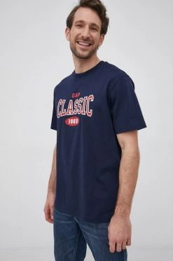 Ανδρικά Μπλουζάκια Βαμβακερό μπλουζάκι GAP ναυτικό μπλε