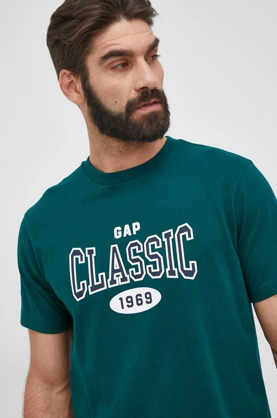 Ανδρικά Μπλουζάκια Βαμβακερό μπλουζάκι GAP πράσινο 6 Ανδρικά Μπλουζάκια Βαμβακερό μπλουζάκι GAP πράσινο - Image 4