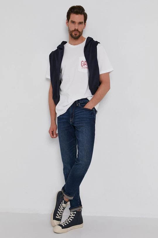 Ανδρικά Μπλουζάκια Μπλουζάκι GAP χρώμα: άσπρο 3 Ανδρικά Μπλουζάκια Μπλουζάκι GAP χρώμα: άσπρο